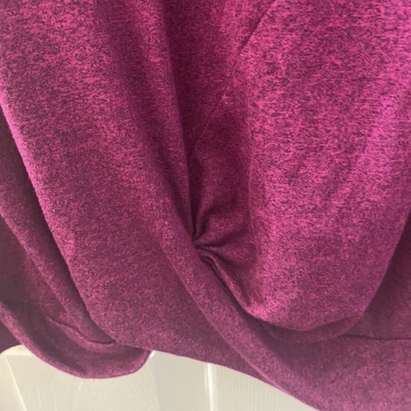 Apt. 9 Fuchsia scrunched sleeve & scrunched front tie ladies top blouse XXL. - Picture 6 of 10
